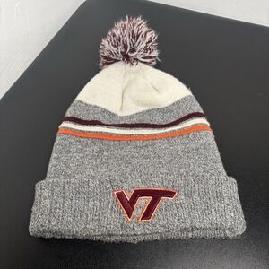 Virginia Tech Hokies Top of the World Beanie Hat Pom Pom Unisex Adult VT Winter